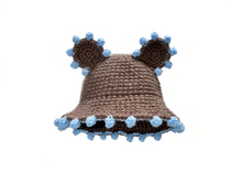 Load image into Gallery viewer, BLUE BOBBLE TEDDY HAT
