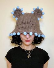 Load image into Gallery viewer, BLUE BOBBLE TEDDY HAT
