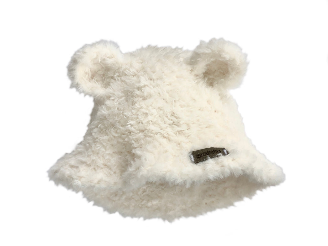 FLUFFY CREAM TEDDY HAT