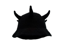 Load image into Gallery viewer, BLACK CROWN HORN&#39;D HAT
