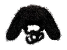 Load image into Gallery viewer, BLACK FUZZ FLOPPY HAT
