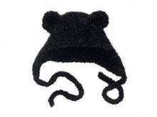 Load image into Gallery viewer, BLACK FUZZ TEDDY HAT
